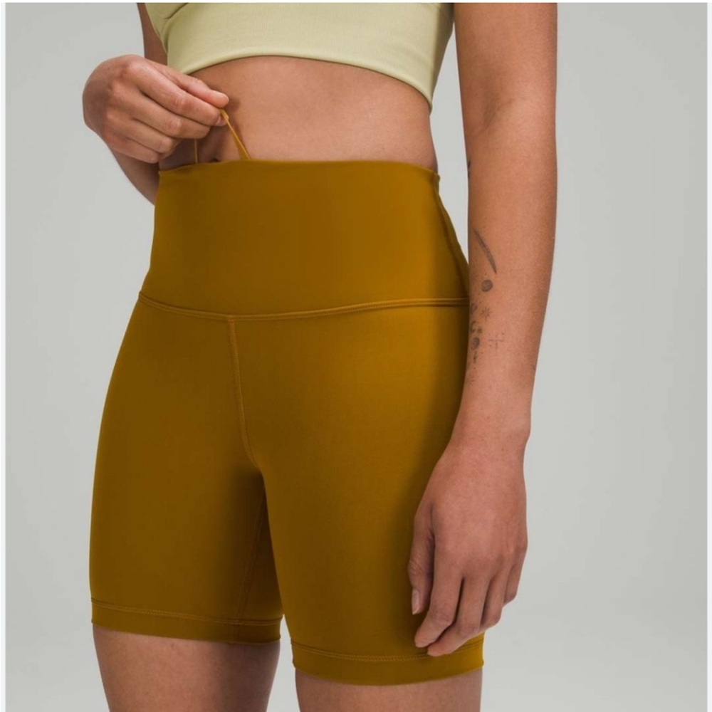 Lululemon Gold Bike Shorts